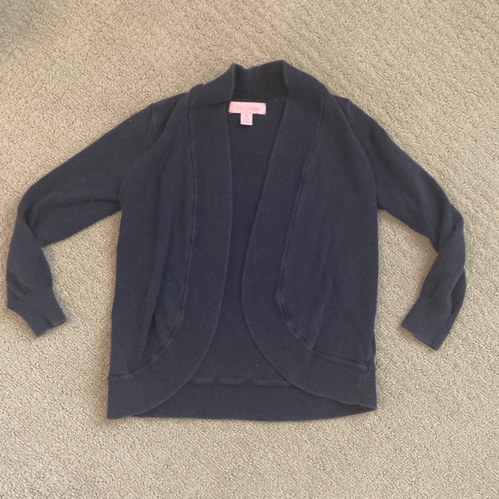Lilly Pulitzer girls navy blue cardigan size small (4-5)